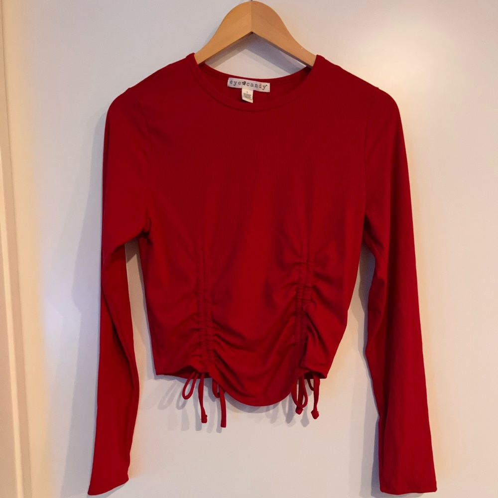 Red crop top